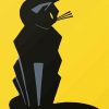 Black Deco Cat paint by number