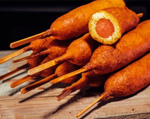 Corn Dog Paint By Number