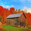 Fall Barn paint by number