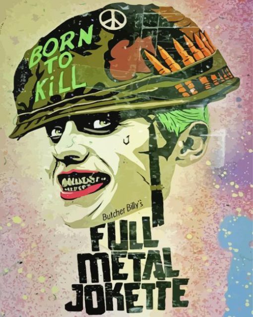 Full Metal Jacket Joker Poster Paint by number