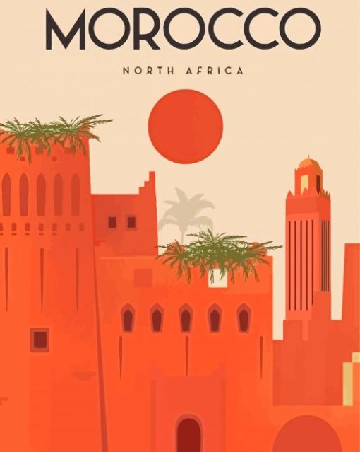 North Africa Morocco Poster Paint By Numbers