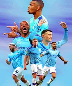 Professional Manchester City Players Paint By Numbers