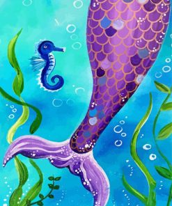 Purple Mermaid Tail Paint By Numbers