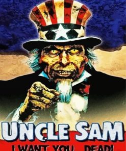 Scary Uncle Sam paint by number