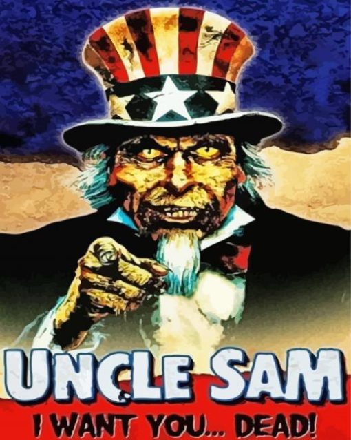 Scary Uncle Sam paint by number