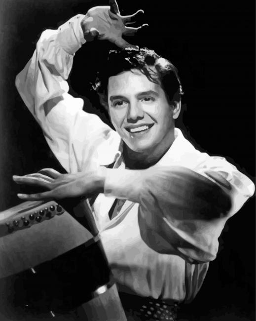 Young Desi Arnaz paint by number